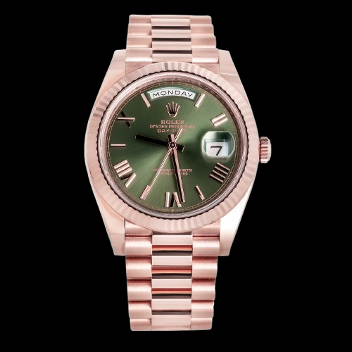 Rose Gold Rolex Day-Date Green Face