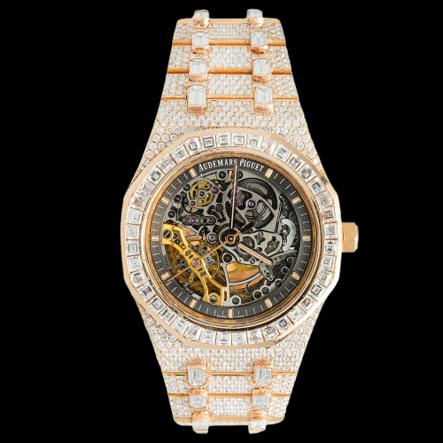 Audemars Piguet Royal Oak Skeleton Fully Iced Out